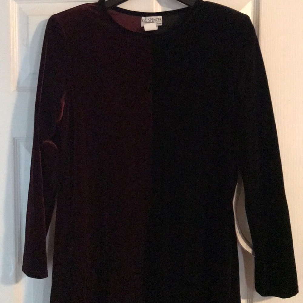 K.C Spencer Velour 2 toned dress